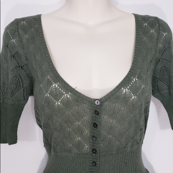 Free People Knitted V-Neck Button Down Cardigan - Picture 2 of 9